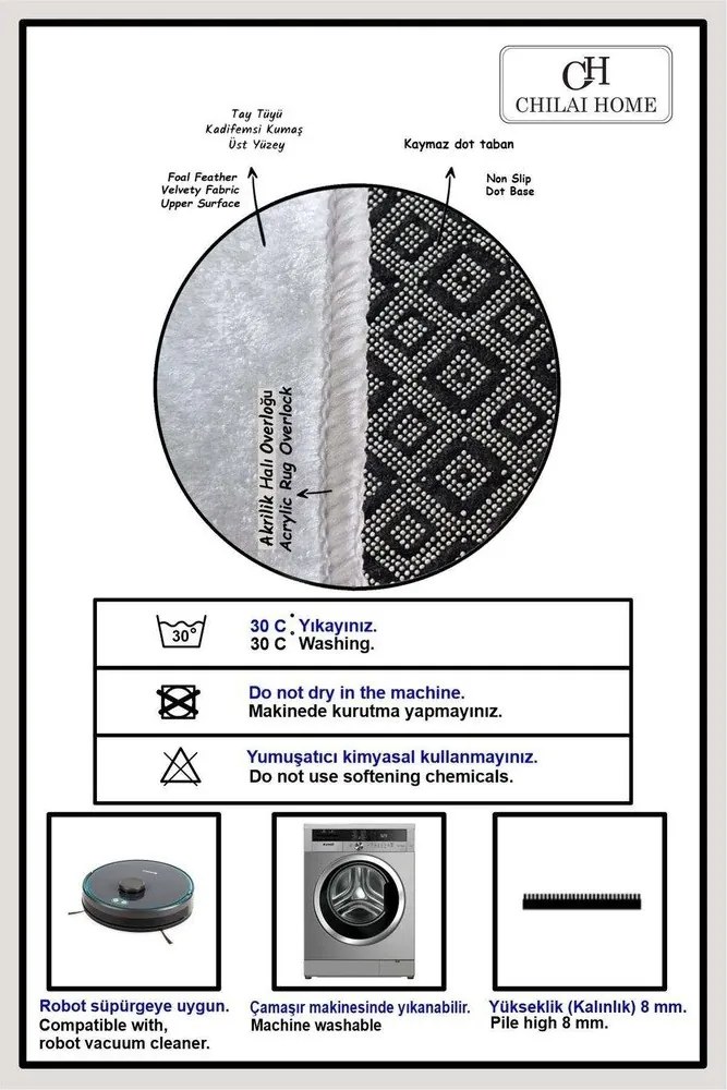 Čierno-biele kúpeľňové predložky v súprave 2 ks 60x100 cm Rasse – Foutastic