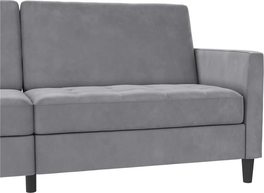 Svetlosivá zamatová pohovka 207 cm Presley – Støraa