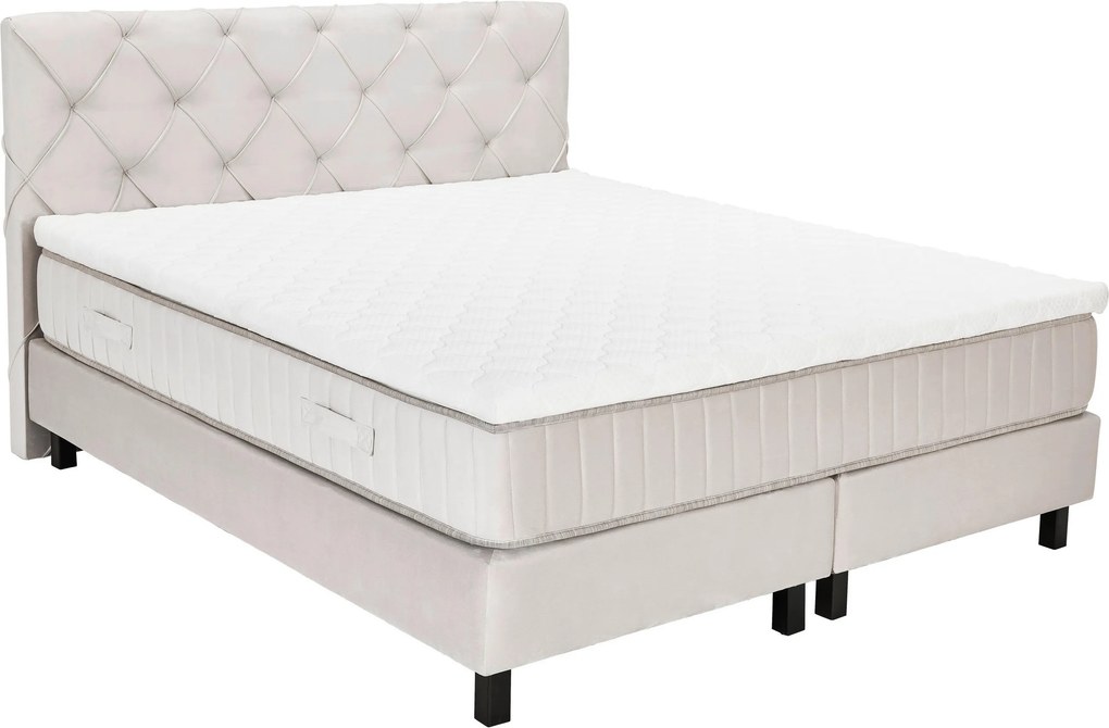XXXLutz BOXSPRINGOVÁ POSTEĽ, 180/200 cm, béžová Esposa - Postele - 001877067001