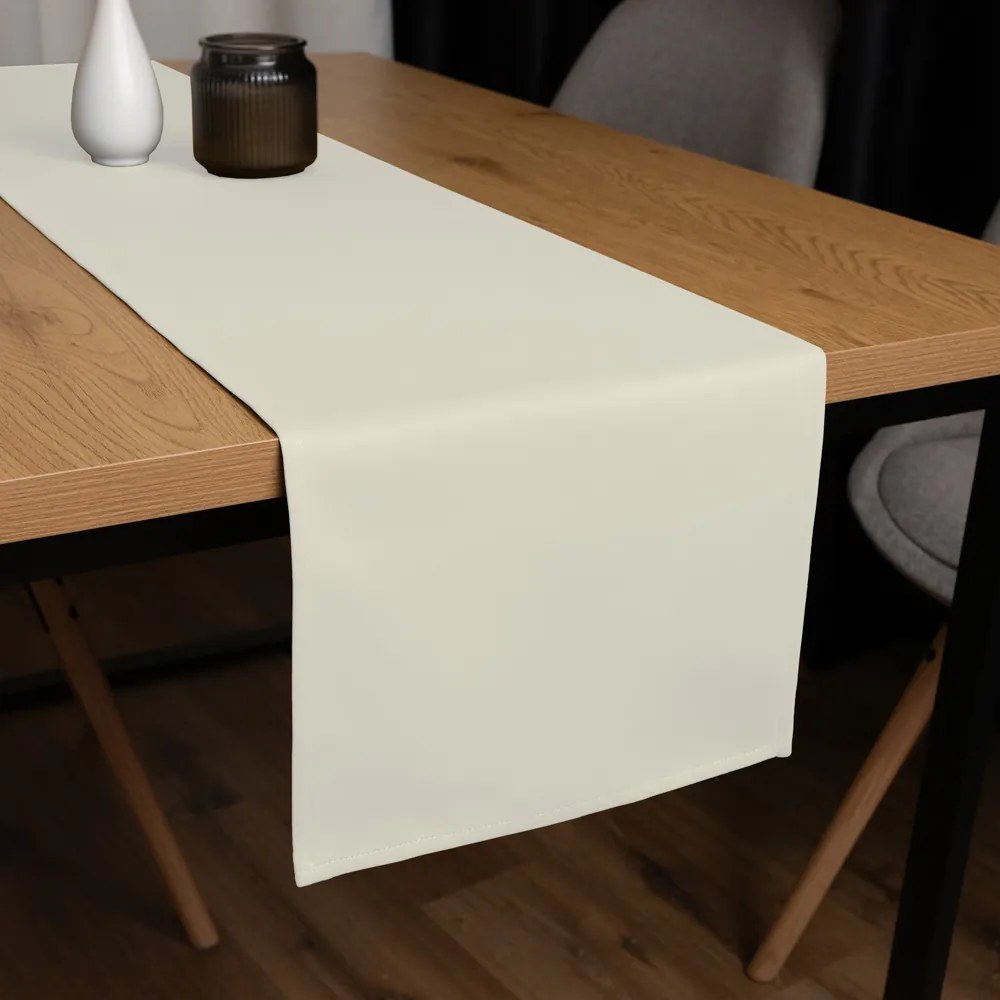 Biante Dekoračný behúň na stôl BKU-110 Slonová kosť 35x140 cm