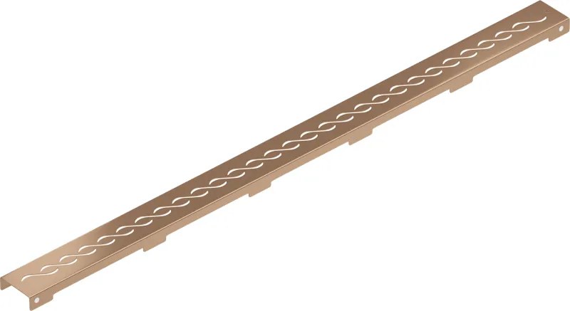 Mexen Flat, krytka pre lineárny podlahový žľab 90 cm, vzor M18, medená matná, 1C23090