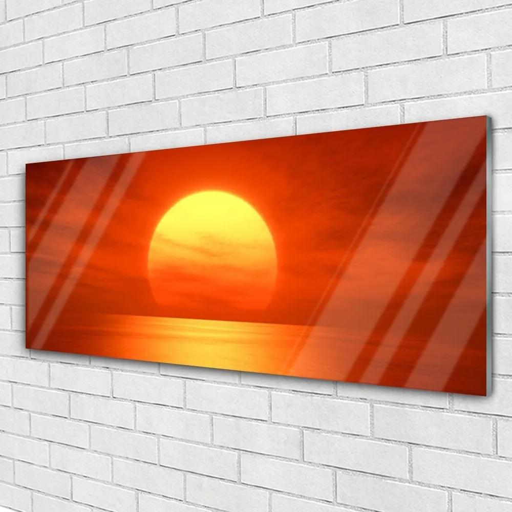 Obraz plexi Západ slnka more 125x50 cm