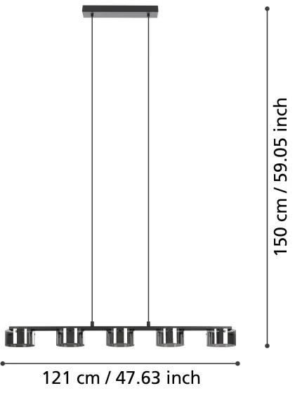 Eglo 39875 - LED Stmievateľný luster na lanku COPILLOS 5xLED/5,4W/230V