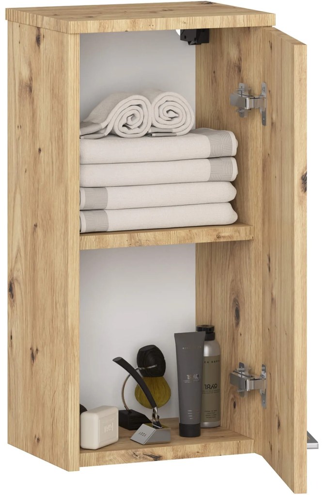 Závěsná koupelnová skříňka Fin 30 cm dub artisan
