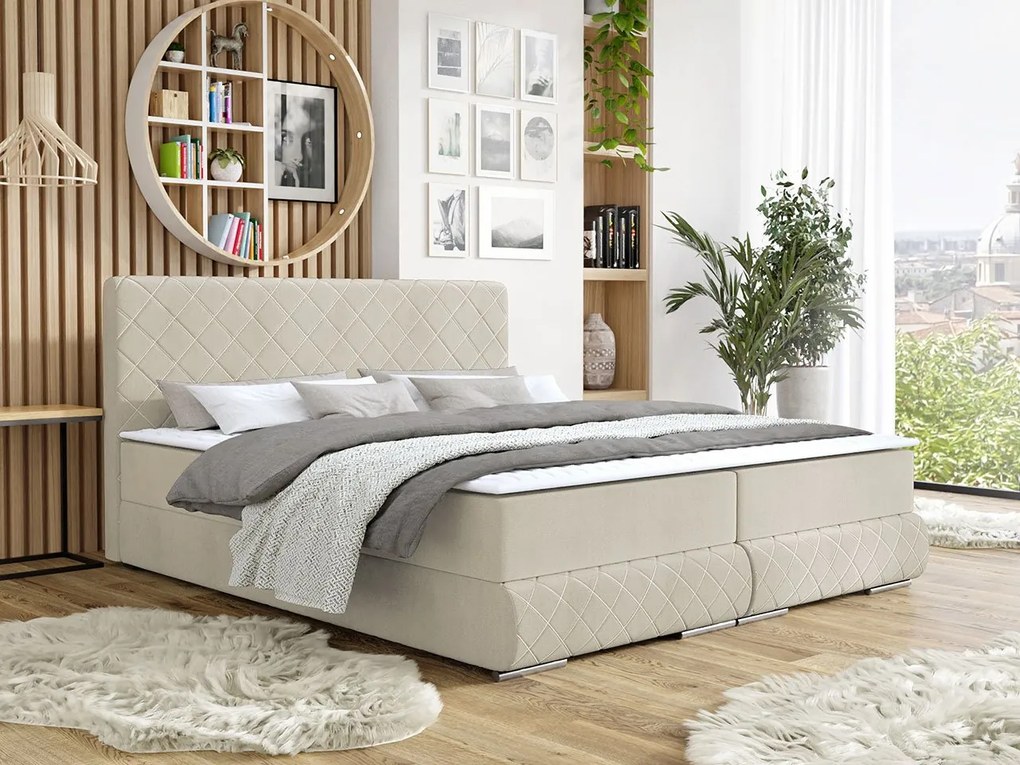 Kontinentálna posteľ Pillar, Rozmer postele: 160x200, Dostupné poťahy:: Manila 18