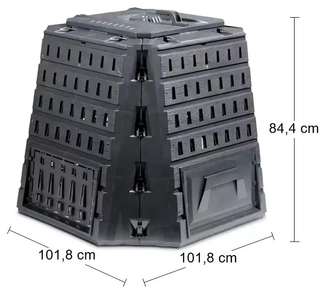 Záhradný kompostér IKBI500C 500 l - čierna
