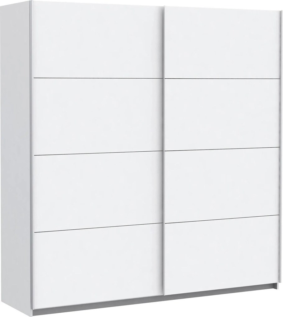 XXXLutz ŠAT. SKRIŇA S POSUV. DVERAMI, biela, 200/210/61 cm Ti'me - Skrine - 000687034203