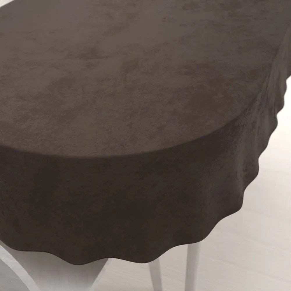 Biante Zamatový oválny obrus Velvet Prémium SVP-016 Tmavo hnedý 120x140 cm