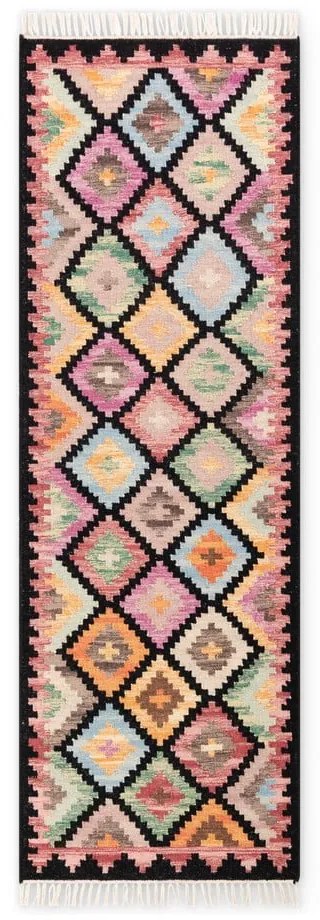 Obojstranný ručne tkaný vlnený behúň 60x190 cm Kamal Zara – Nouristan