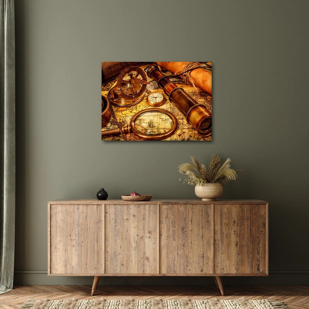 Obraz - Historické pomôcky námorníkov (70x50 cm)
