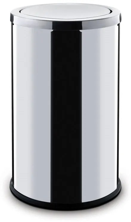 Nerezový odpadkový kôš 45 L, s výkyvným vekom, nerez lesklý