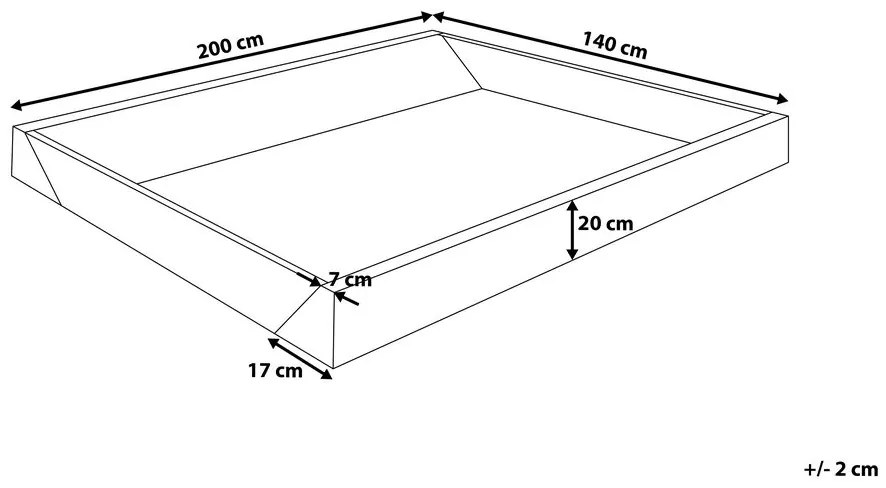 Penový rám na vodnú posteľ 140 x 200 cm Saphir (čierna) . Vlastná spoľahlivá doprava až k Vám domov. 1075917