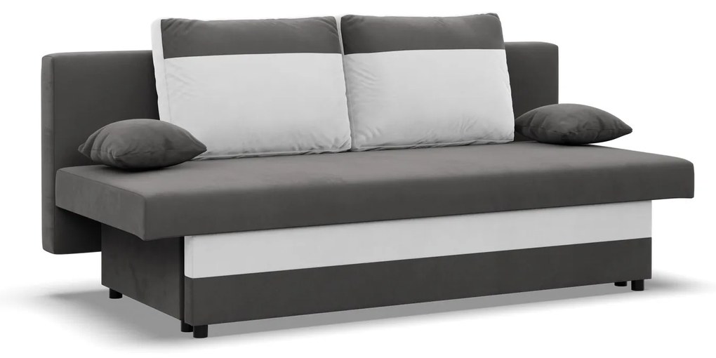 Veľká rozkladacia pohovka SONY model 2 Sivá/biela