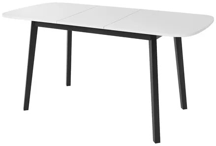 Rozkladací jedálenský stôl 130 cm Grospan S 130x80 (biela + čierna) (pre 4-6 osôb). Vlastná spoľahlivá doprava až k Vám domov. 1105347