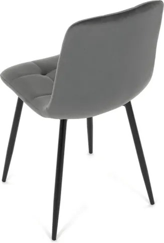 Jedálenská stolička zamatová, sivá CT-281 GREY4
