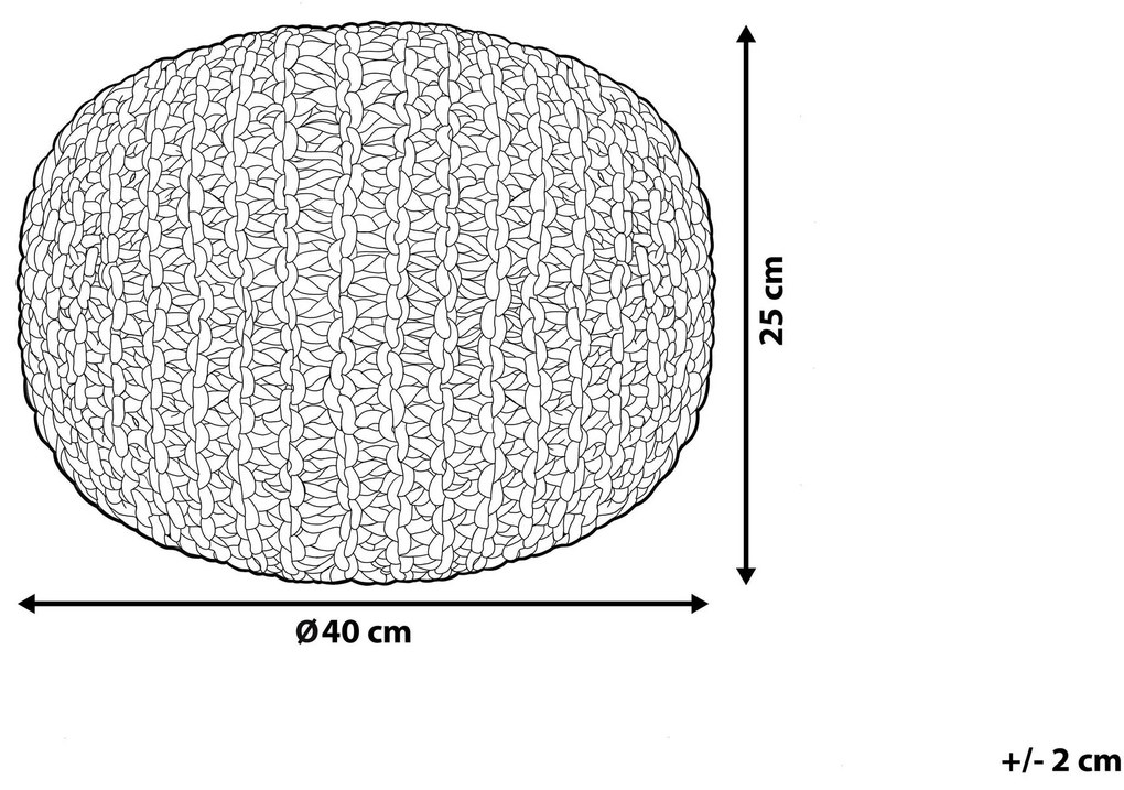 Okrúhly puf 40 x 25 cm svetlomodrý CONRAD Beliani