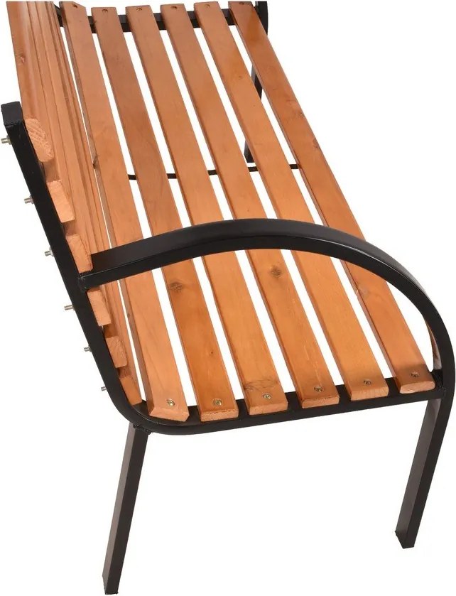Drevená záhradná lavica s oceľovou konštrukciou Garden Pleasure Bellevue