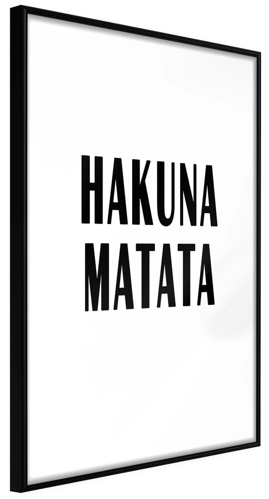 Artgeist Plagát - Hakuna Matata [Poster] Veľkosť: 30x45, Verzia: Zlatý rám s passe-partout
