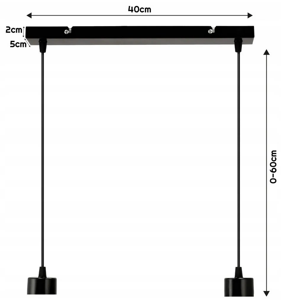 BERGE Sklenená LED stropná lampa 2xE27 - dymová guľa