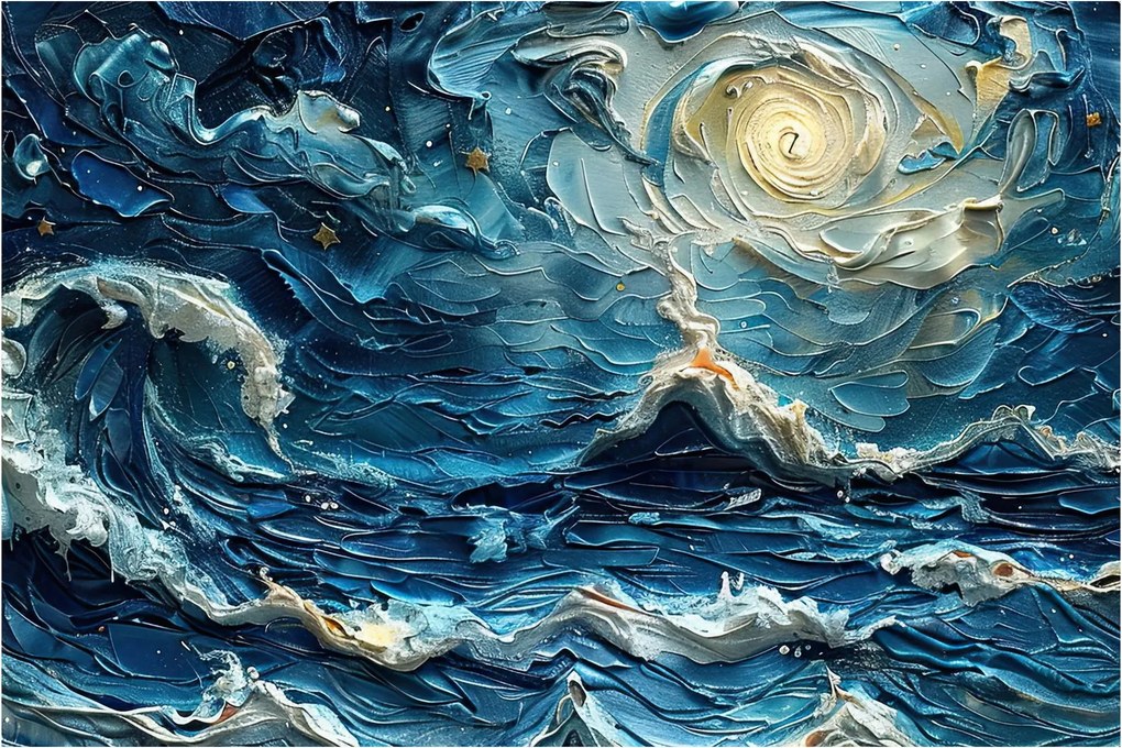 Obraz - Maľba oblohy a mora (90x60 cm)