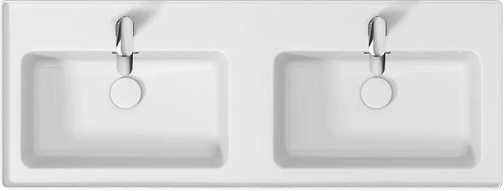 Cersanit Crea umývadlo 120.5x45.5 cm obdĺžnik umývadlo na nábytok-dvojité biela K673-006