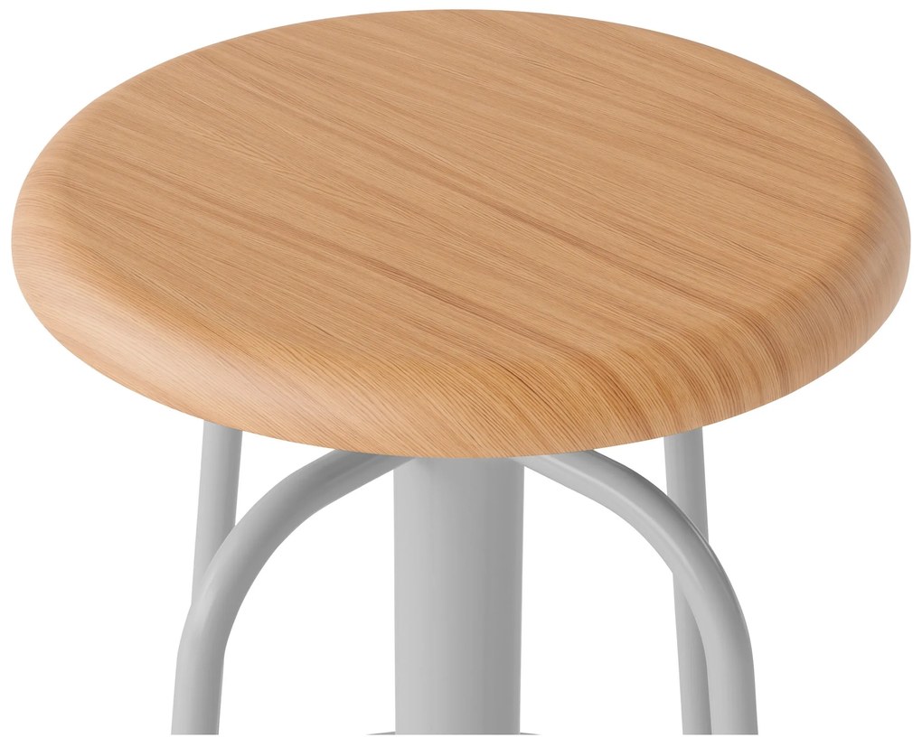 Stolička s dreveným sedadlom