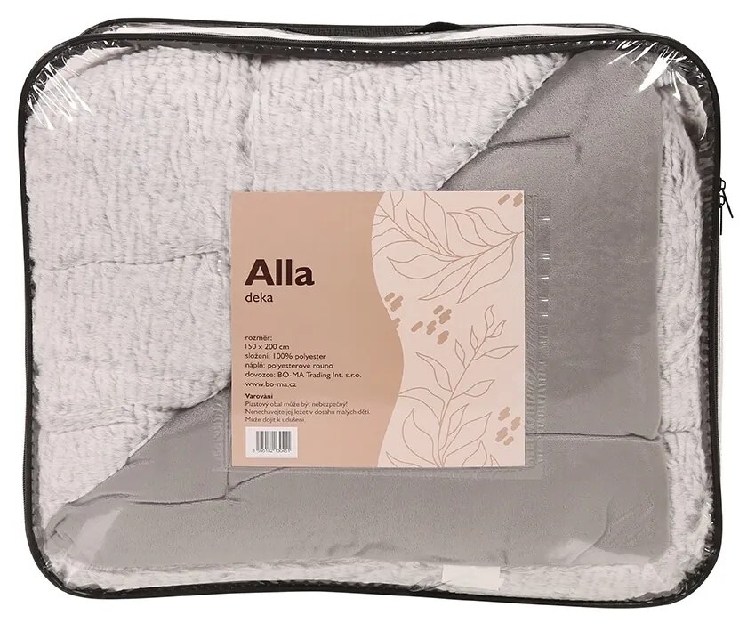Deka Alla svetlosivá, 150 x 200 cm
