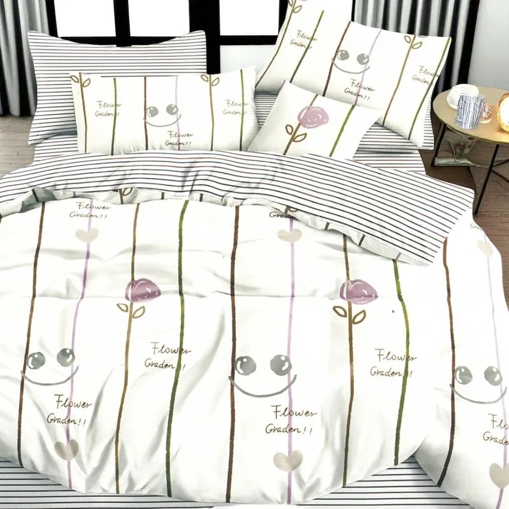 Posteľné obliečky KIDDO WHITE SMILE 140x200 cm
