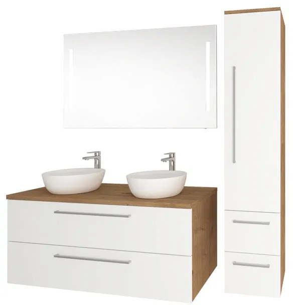 Mereo, Mereo Bino, kúpeľňová skrinka vysoká 163 cm, ľavá, Multidecor, Betón tmavosivý, MER-CN697BET2