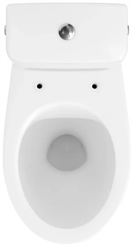 Cersanit Cersania SimpleOn 010 - WC kombi 3/6l + sedátko s pomalým zatváraním z duroplastu, horizontálny odpad, biela, K11-2339