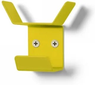 Nástenný vešiak Mini, trojitý žltá