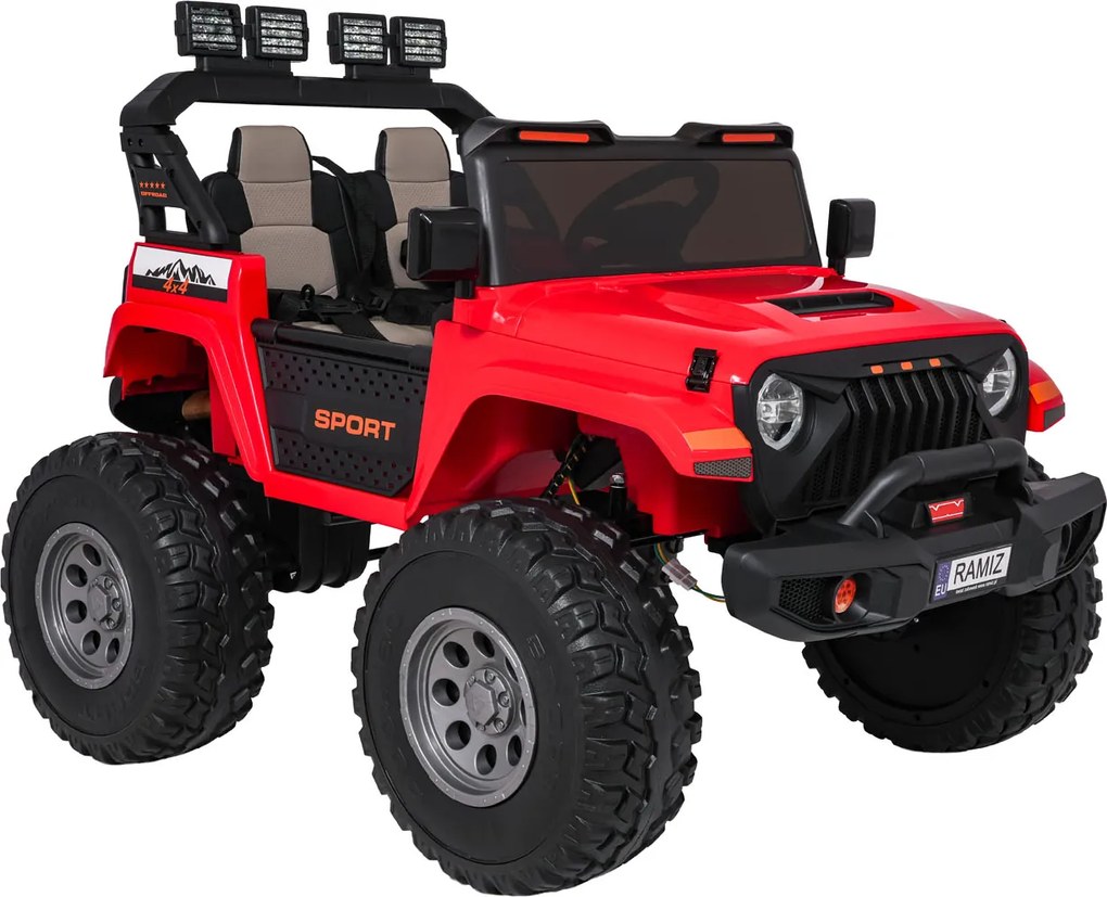 Ramiz Extrémne športové vozidlo 4x4 s variabilnou veľkosťou Červená