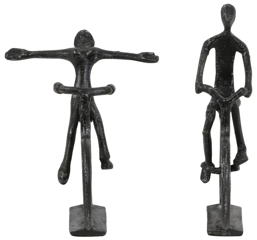 Kovové sošky v súprave 2 ks 22 cm Cyclists – Light & Living