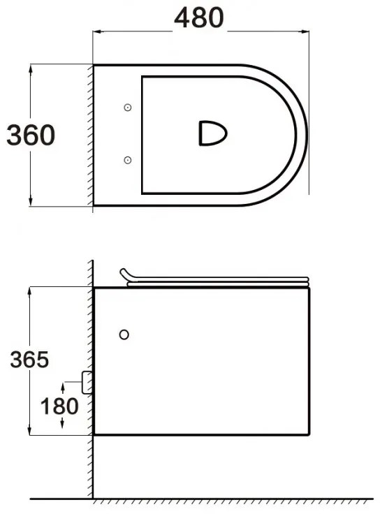 Mexen SOFIA Rimless závesná wc misa so sedátkom s pomalým zatváraním, 49 x 37 cm, biela, 30544000