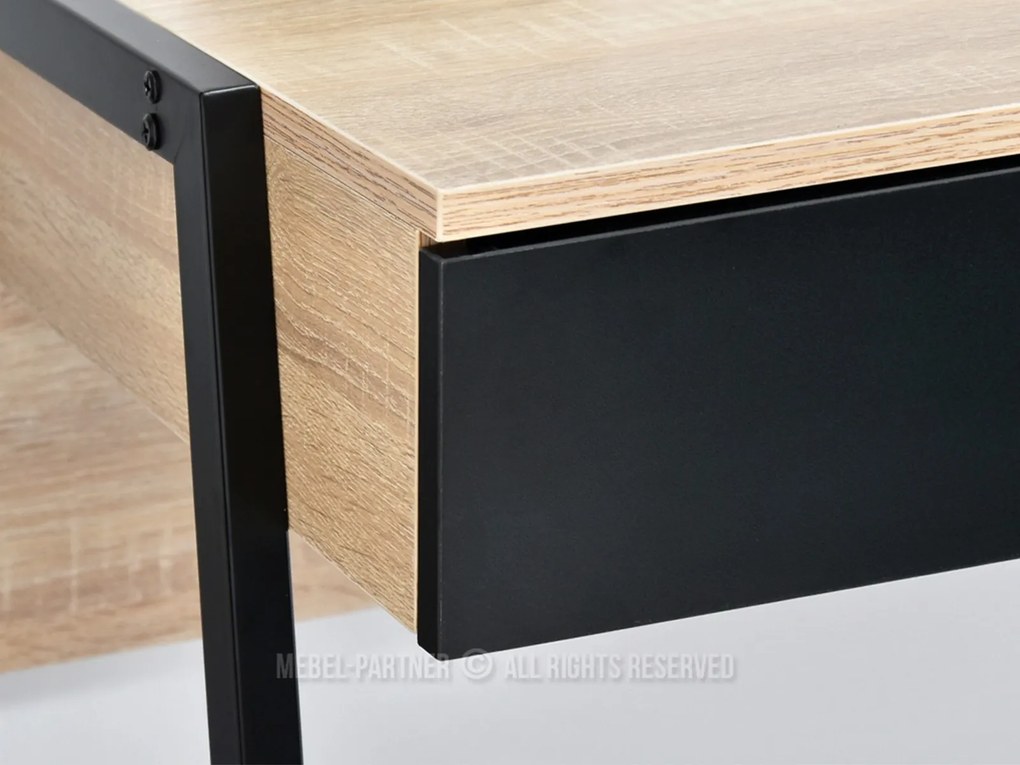 PC stolík Norway (dub + čierna). Akcia -14%. Vlastná spoľahlivá doprava až k Vám domov. 1109804