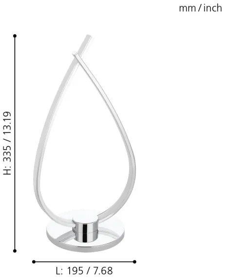 Eglo 31997 - LED stolná lampa RONCADE LED/14W/230V