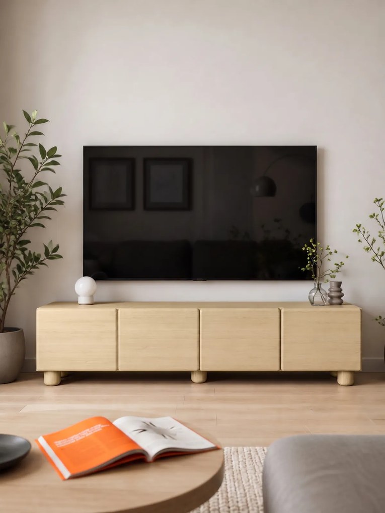 TV skrinka Arlo 200 cm štvordverová - dub vicenza
