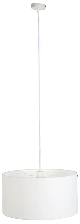 Moderné závesné svietidlo biele s bielym tienidlom 50 cm - Combi 1