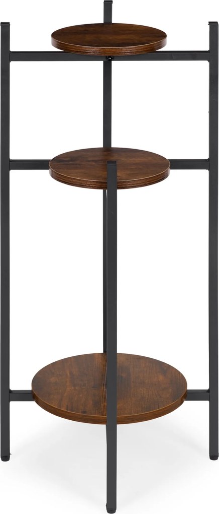 Stojan na květiny CAROL černý/hnědý