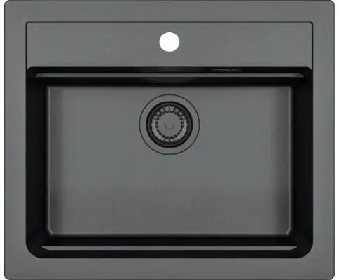 Granitový drez ALVEUS ATROX 500 x 590 mm čierna 1148162