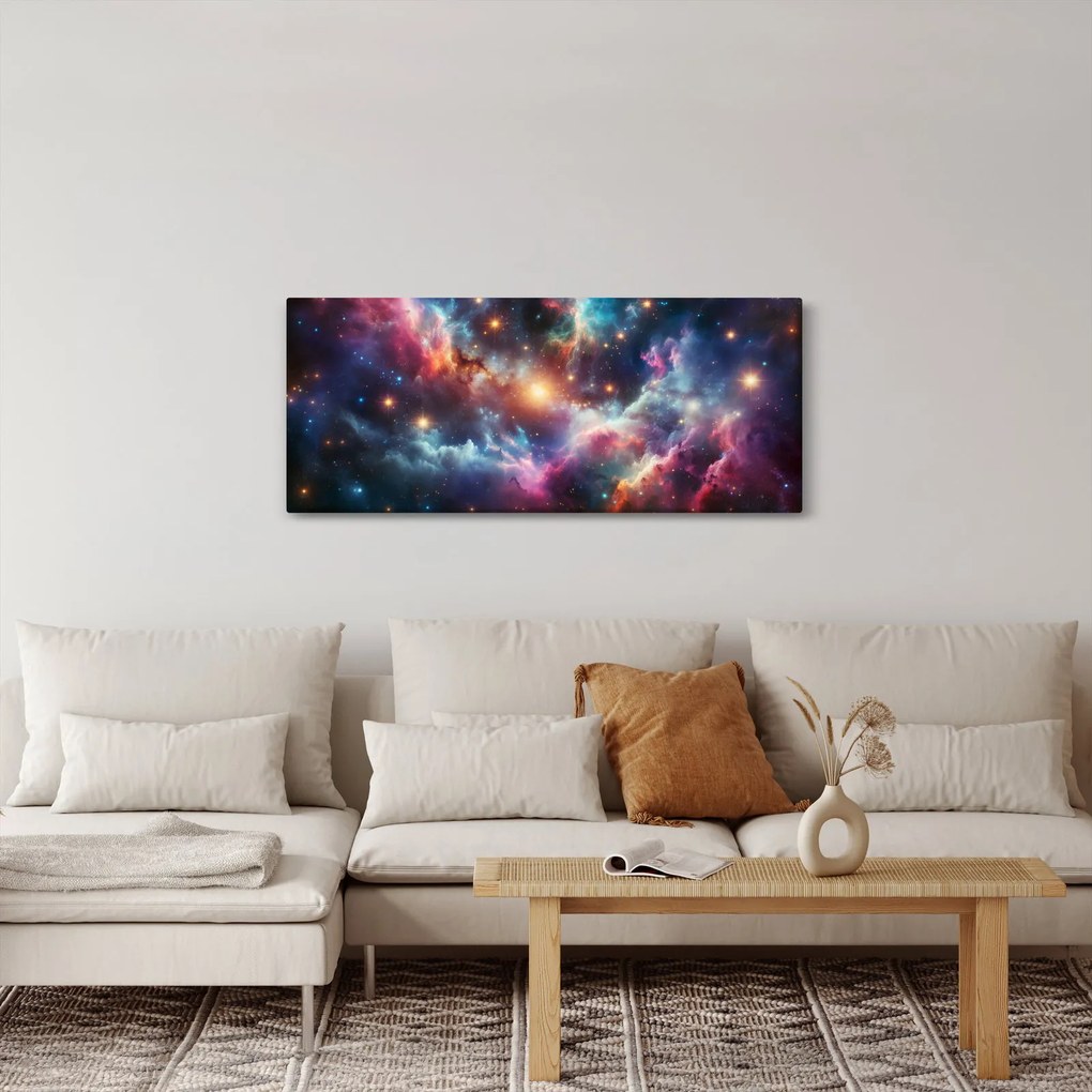 Obraz - Temný vesmír (120x50 cm)