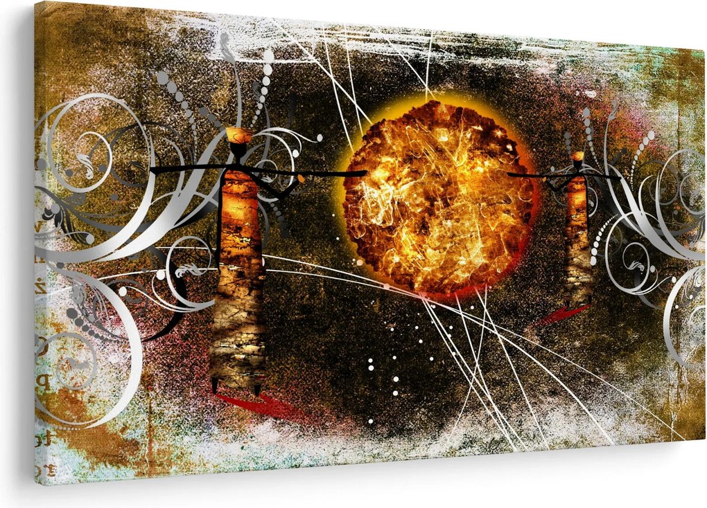 Obraz starovekej dobovej maľby (90x60 cm)