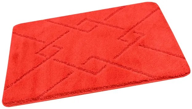 Kúpeľňový koberček Moreno Red červený, kosoštvorce
