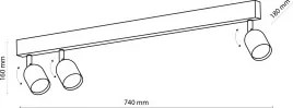 LED bodové svietidlo TOP 3xGU10/10W/230V čierne
