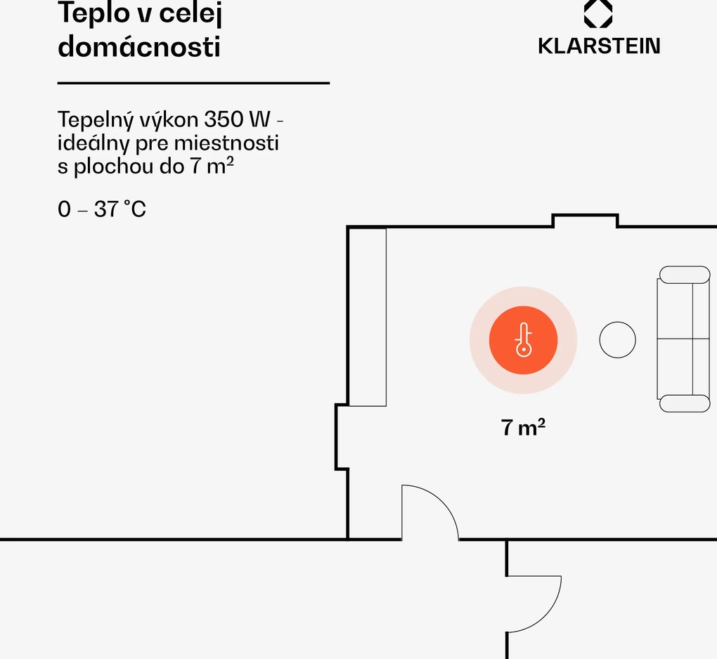 Klarstein Wonderwall Air Art Smart, infračervený ohrievač, 60 x 60 cm, 350 W, aplikácia, mandľový kvet