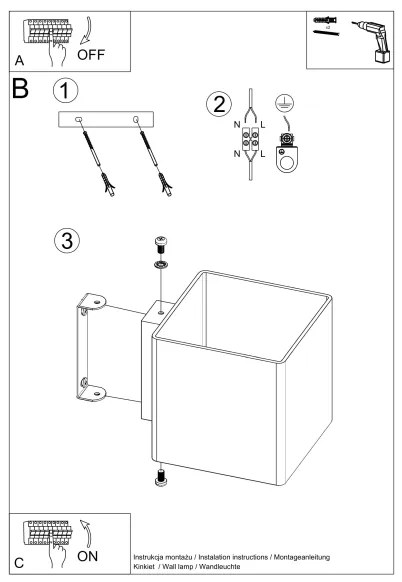 Sollux SL.0212 - Nástenné svietidlo RICO 1xG9/40W/230V sklo/biela