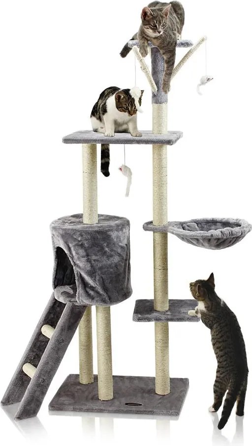 Škrabadlo pre mačky Hawaj 138 cm antracit