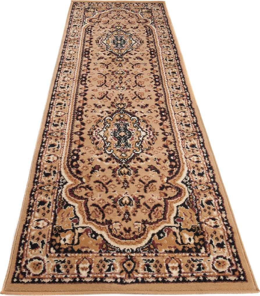 TA Koberec E951A TMAVOBÉŽOVÝ ATLAS PP Rozmer: 80x300 cm