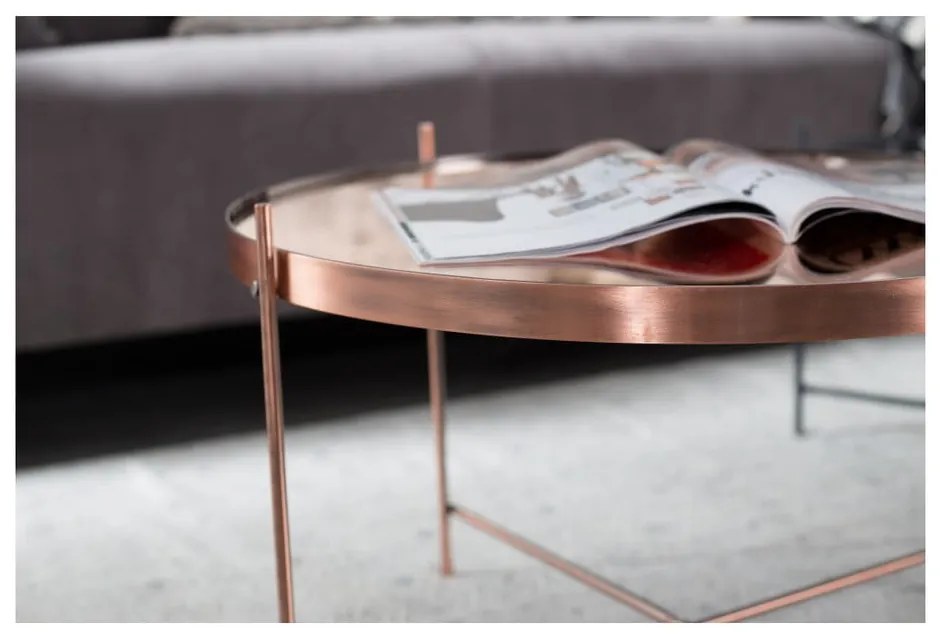 Konferenčný stolík v medenej farbe Zuiver Cupid XXL