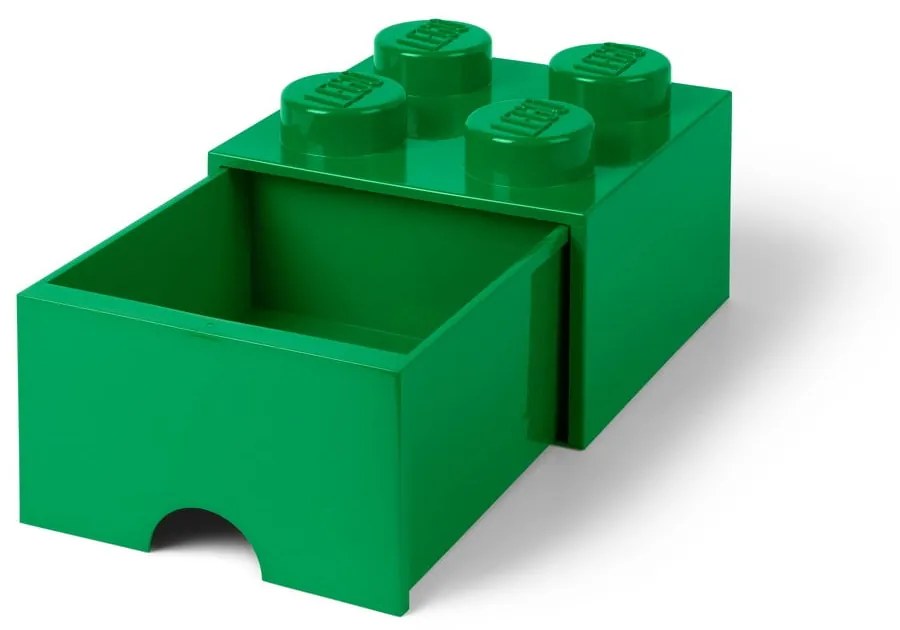 Zelený úložný box so zásuvkou LEGO®